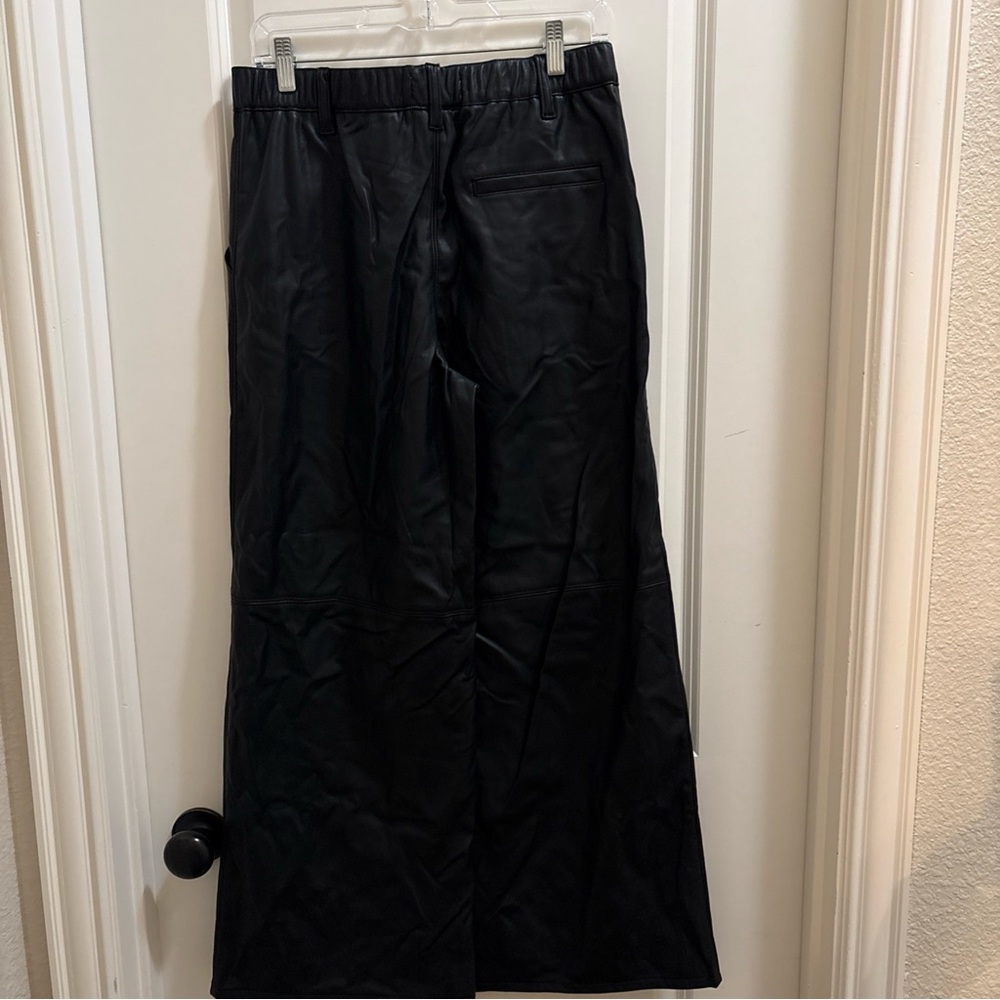 We The Free Free People Night Ride Pull On Wide Leg Pants Faux Leather Chic - Picture 5 of 5